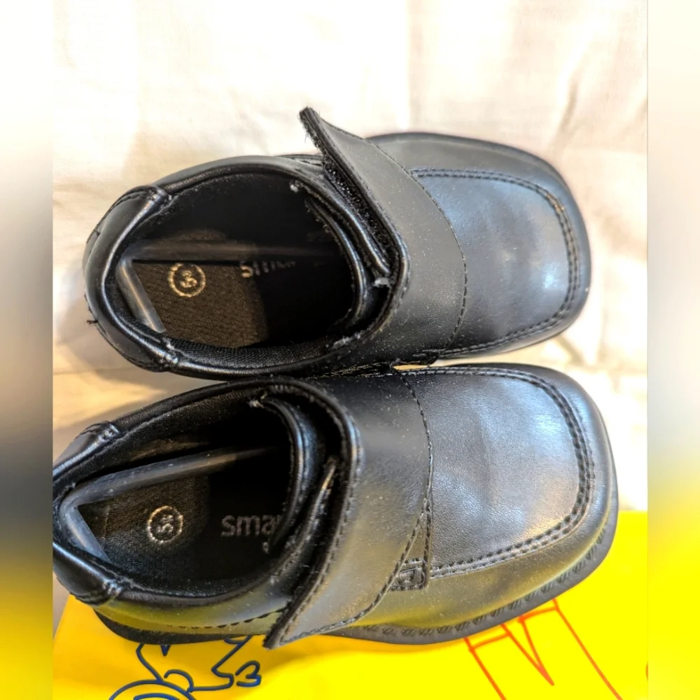 Smartfit Boys Black Dress Shoes Size 5W